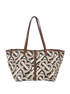 TB Monogram Tote, &pound;530, Handbags, Beige, Canvas, Front view